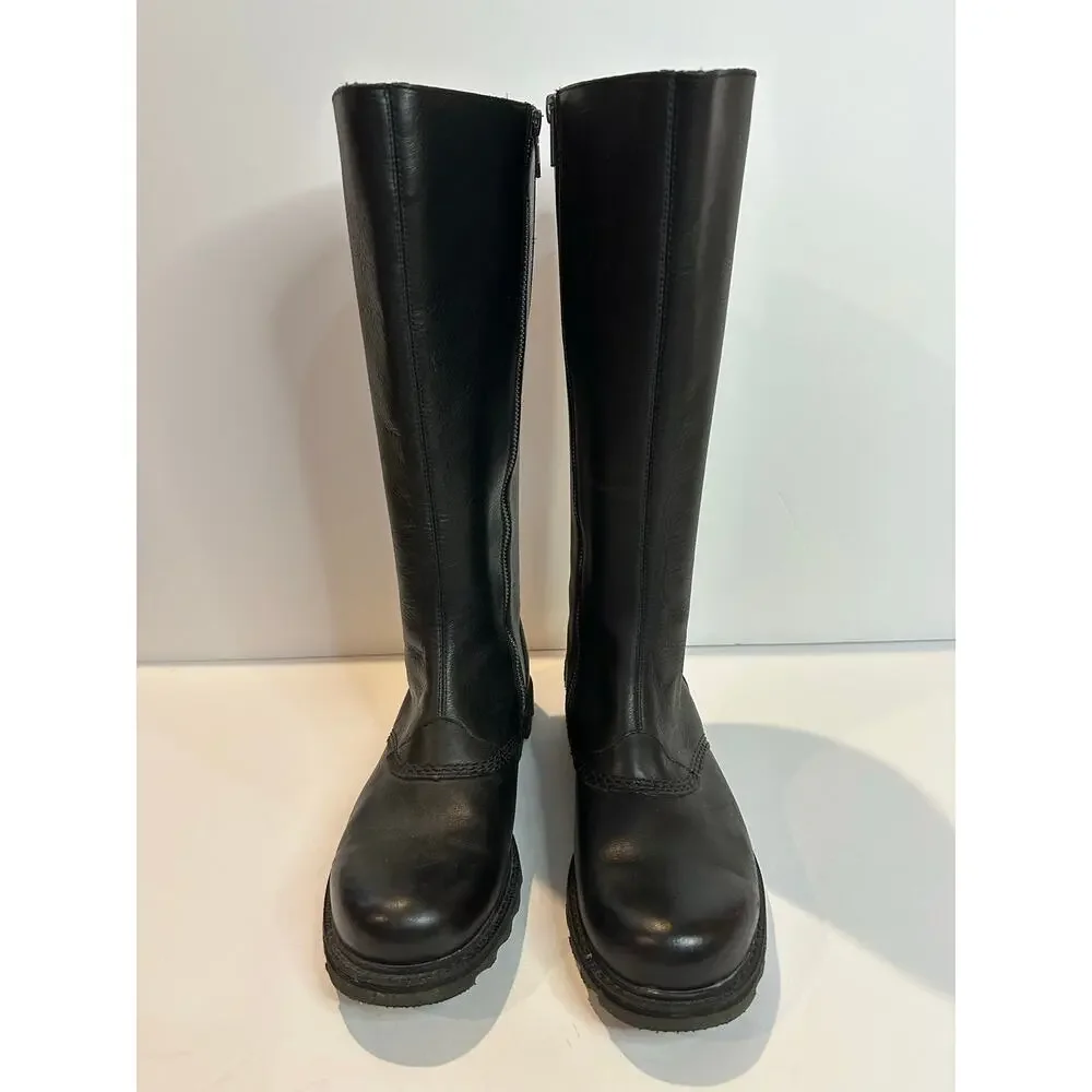 SOREL Scotia Knee High Leather Waterproof Boots Women's 8.5 Black Utility Style